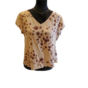 100% silk blouse size 12, Animal Print, Closet Clearout!